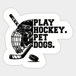 Play Hockey. Pet Dogs | hockey stick | Ice Hockey | Ice Ho | hockey sport Sticker